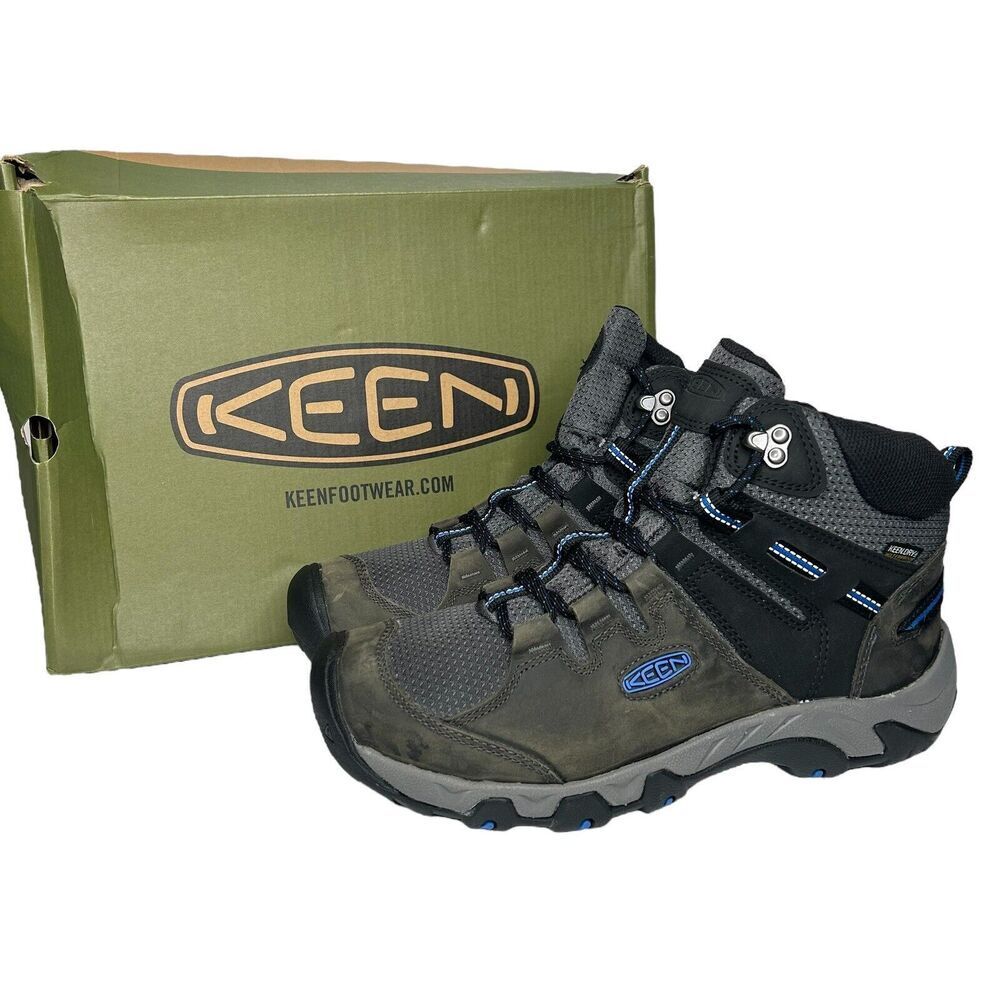NEW KEEN MEN'S STEENS HIKING BOOTS 9.5 Magnet / Sky Driver